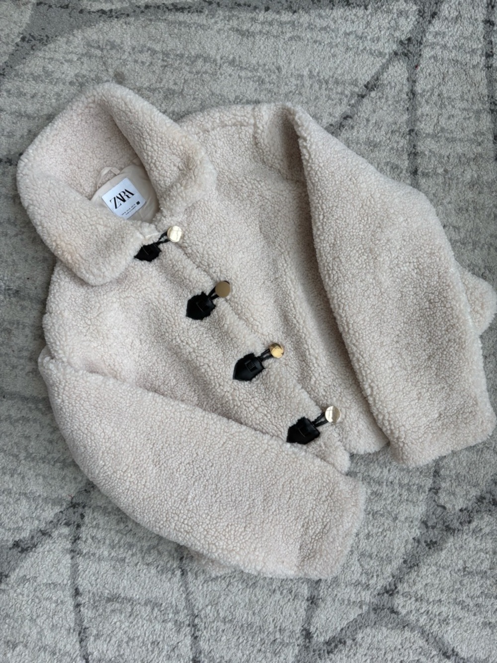 Zara Cream Sherpa Jacket
